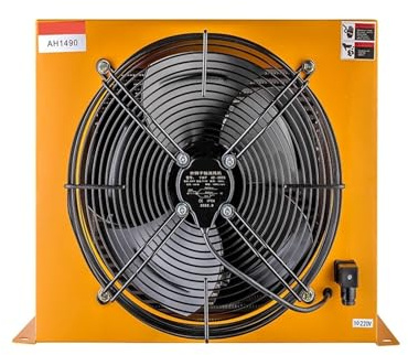 Radiador de aceite hidráulico refrigerado por aire AH1490, 250 l/min, intercambiador de calor y ventilador. Amplia aplicación(110)