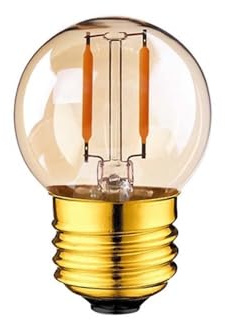HHF Home Lighting, confezione da 10 lampadine a filamento LED DC/AC12V-24V G40 ambra 1W E12/E14/E27 lampada marrone (E27)