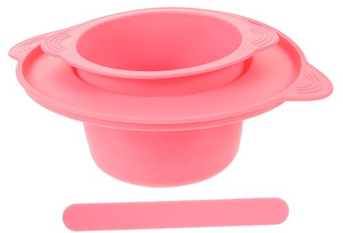 LOORGVEL Bol Silicone pour Fondre Cire Bol Masque Résistant Haute Température avec Spatule Pot Antiadhésif pour Épilation et Maquillage Kit Pratique pour Domicile et Salon Réutilisable