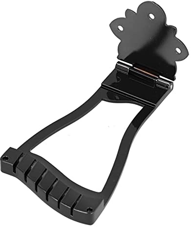 VGEBY Steg-Saitenhalter für Jazzgitarre, Langlebiges Zinklegierungsmaterial, Einfache Installation, Ideal für Jazzgitarren (BLACK)