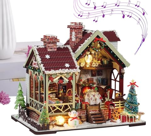 Yonuaret Kit de Casa Miniatura | Manualidad DIY De Madera Creativa En 3D,Juego para Construir Maquetas De Casas Pequeñas para Decoración - para Amantes Familia Amigos Niños Niñas Proyecto De Afición