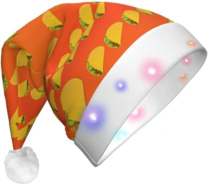 GUOLGP Gorro de Navidad con estampado divertido para hombres y mujeres, para fiestas festivas, sombreros de Papá Noel, suministros y celebraciones