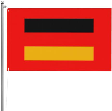 Bandera de Alemania de doble cara de 3 x 5 pies. Bandera pesada de triple capa de doble cara para exteriores, 3 x 5 pies, pancarta de jardín de poliéster.