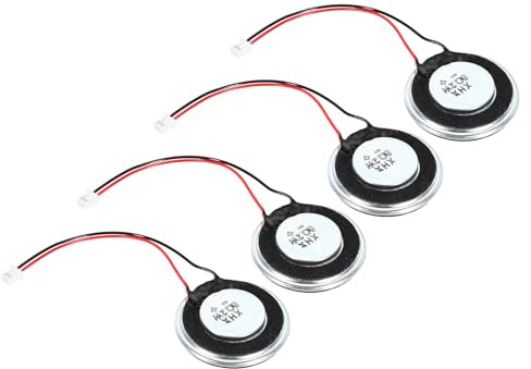 QUARKZMAN 4 Stück 2W 8 Ohm Kleine Lautsprecher Metallgehäuse Runder Innerer Mikromagnet Mit 60mm Anschlusskabel Für Mini Lautsprecher DVD EVD Multimedia Mobile Werbemaschine