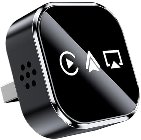 Car Screen Phone Mirroring Device - Wired Wireless Auto Video Link Adapter | Dashboard Media Streaming Watch Films Apps Navigation Vehicle Entertainment Hub Mobile Screen Projection
