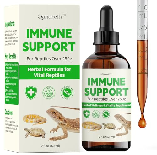 Herbal Supplement for Reptiles – Immune, Respiratory, Appetite & Digestion Support – For Bearded Dragon, Ball Python, Iguana & Tortoise – Alcohol-Free Liquid Drops with Black Seed Oil – 2 fl oz