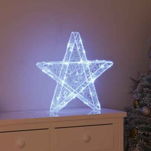 Genérico Estrella 3D con 50 LED frío 55 x 53.5 x 10 cm Acrílico,Casa y jardín,Decoración,Decoraciones Festivas y estacionales,Adornos festivos-42019099