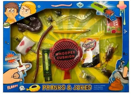 Bromas de Juguetes de mordaza: Kit de bromahilarante, Juguete de Truco Divertido, con Almohadilla para Pedos, Juego de Entretenimiento de Comedia, Accesorios de bromsaprácticos | Colecc