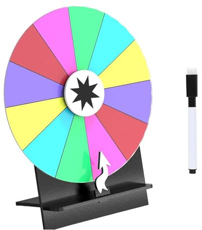 Pocoiau 2. Gioco Rotante con Ruota a premi, cancellabile, Riutilizzabile, da Tavolo, per estrazioni, supermercato, Facile Montaggio, Ruota, Gioco Rotante a premi, Ruota Girevole Lucky Draws.