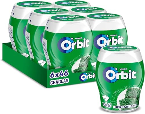 iChuches - Pack 6 Botes de 46 Chicles Sin Azúcar en Formato Gragea (6 x 46) – Sabores Menta, Fresa, Hierbabuena, Eucalipto, Bubblemint y Menta Fuerte – Sabor Intenso, Larga Duración (Hierbabuena)