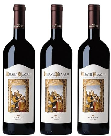 Banfi | Vino Rosso Chianti Classico DOCG | Annata 2024 | Confezione da 3 Bottiglie da 750ml