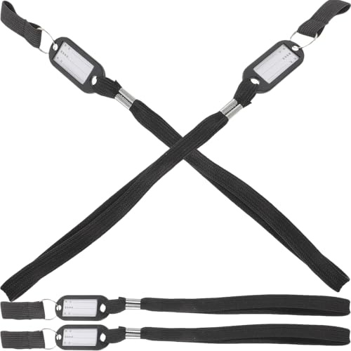 MAGICLULU Lanière pour Canne de Marche Noire Ergonomique en Nylon et Plastique, 4 Pièces, Confortable et Antidérapante pour Randonnée et Usage Quotidien