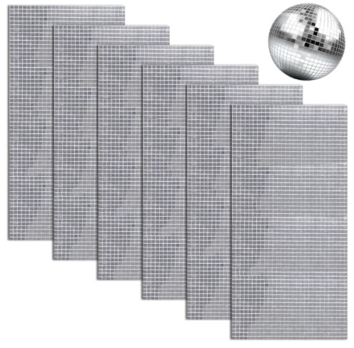 10800 Piezas Espejo Mosaico Autoadhesivo, Espejo de Mosaico de 5 x 5 mm | Mini Adhesivos Cuadrados de Cristal, Mosaicos Cristal Azulejos Autoadhesivo, para Manualidades, Paredes, Baños