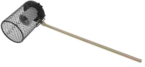 Alipis Abat-Jour Anti-brûlure en Métal Noir pour Lampe Chauffante de Terrarium, Panier de Protection Renforcé et Structure Amovible Adapté pour Cage à Lézard
