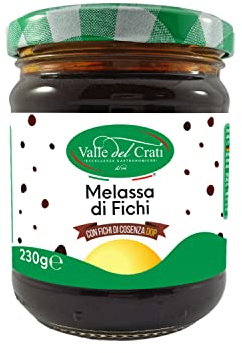 Valle del Crati Melassa di Fichi con Fichi di Cosenza DOP | Ideale Per Formaggi O Preparazione di Dolci | Vasetto 230 grammi