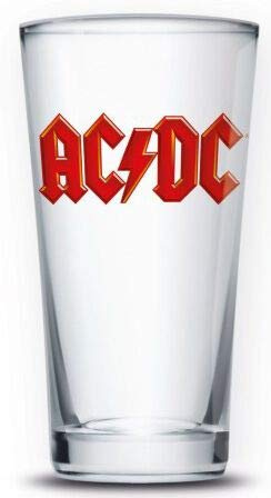 AC/DC Trinkglas, Glas, Transparent, 9 x 9 x 15 cm