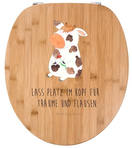 Mr. & Mrs. Panda Motiv WC Sitz Kuh - Geschenk, Landwirt, Motivtion, WC-Sitz, Träume, Bauernhof, Toilette, Hoftiere, Hof, Klobrille, Landwirtin, Kühe,