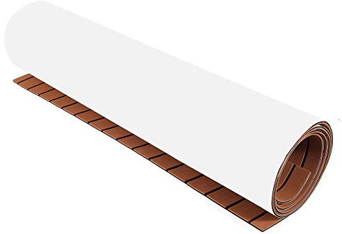 Feuille de Decking de teck, mousse synthétique imperméable de feuille de plate-forme de bateau de teck EVAbateau Marine Yacht Bateau Dock autocollant de plancher 6MM