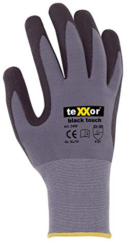 TeXXor - Guantes de montaje (12 pares), color negro