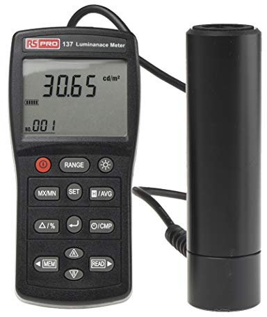 RS PRO Luxmeter, bis 1999lx, 0,01 lx, ±3 (Kalibriert auf Standard-Glühlampe (2856 K% bei +25 °C oder +77 °F)), ±5