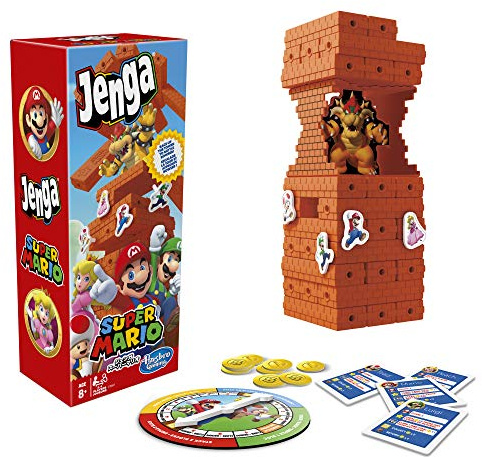 Hasbro Jenga: Super Mario Edition Game | Block Stacking Tower Game | Back to School Gifts for Kids | Classroom Board Games | Ages 8+ (Amazon Exclusive)