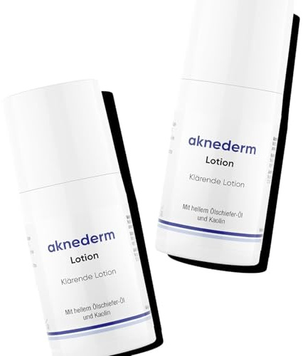 Aknederm mattierende Gesichtslotion gegen Pickel & Akne 2 x 30ml - Tageslotion für normale bis fettige & unreine Haut - Creme für fettige Haut Gesicht wirkt antibakteriell & reguliert Talg