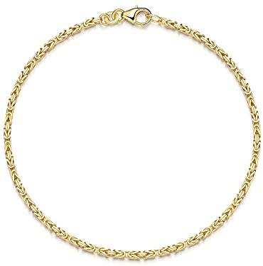 Silberketten Store Königskette Armband, Goldarmband 1,8mm Breite - 333 Gold, Länge wählbar von 17-23cm