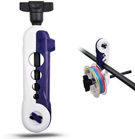 SHADDOCK Mini Schnurspulgerät Tragbare Angelschnurwickler Reel Spooling Winder Angelschnur Aufspulen Angelrollen Schnurspulstation Schnurzähler Angelgerät Werkzeug(Blau)