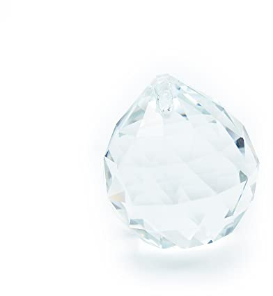 DOJA Barcelona | Bola Feng Shui | 4cm | Pack 2 | Bola de Cristal Facetado | Bolas Feng Shui Decorativas para Limpiar la Casa de Las Malas Energías | Adornos Candelabros, Lamparas, Decoracion Jardin