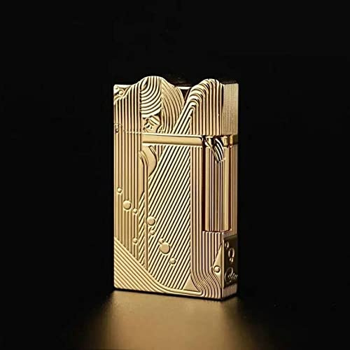 XBSJB Sanji Lighter Brass Mermaid Type flip Lighter, Nostalgic Roller Kerosene Lighter Side Ignition can be refilled Kerosene Lighter Suitable for Collection and Gift Series (Oil not Included)