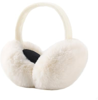 FFWTPY Winter Ohrenwärmer Damen Faltbare Warme Ohrenschützer Plüsch Earmuffs Outdoor Kälteschutz Kunstfell Ohrenwärmer Kalte Winterzubehör für Frauen Mädchen Ski Laufen Camping
