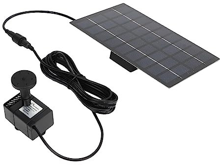Solar-Wasserpumpen-Set, 1,8 W, Teichpumpendüse, effiziente Leistung für Garten, Pool-Dekoration, verstopfungsfreies Netz, Solar-Brunnen-Wasserpumpe
