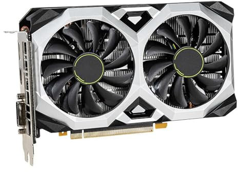 Jemora Tarjeta gráfica GTX 1660S 6GB GDRR6 192-Bit PCIEX16 3.0 Tarjeta gráfica para Juegos de computadora para PC con Ventiladores de refrigeración duales Tarjeta de Video con Puertos compatibles con