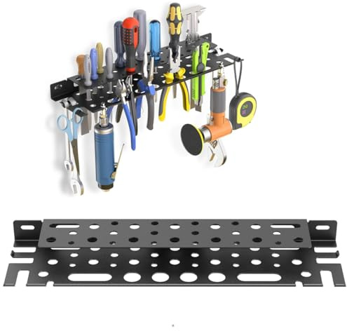 METALALTER Wandmontage Werkzeug-Organizer, 43-cm Schraubendreher Halter | Halterung für Schraubenzieher, Zangenhalter, Rostbeständiges Metall, Mit Aufhänglöchern für Druckluftwerkzeuge