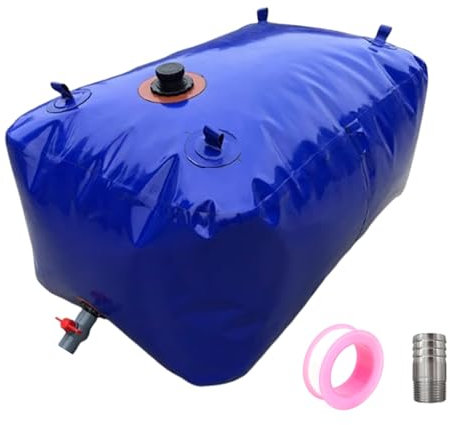 Faltbare Regentonne, Wassersack Camping, Wassersack for Wanne mit Ventil, Wasser Behälter for Camping, Wohnmobil, Dürreresistent, Brandbekämpfung, Landwirtschaft(500L/132Gal)