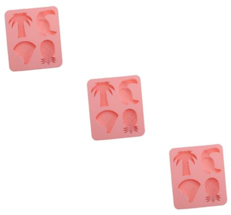 Cabilock 3 Piezas Molde de sandía de ice cream mold moldes para paletas heladas Fabricante molde silicona bizcocho bandejas para servir comida moldes de silicona de bricolaje rosa