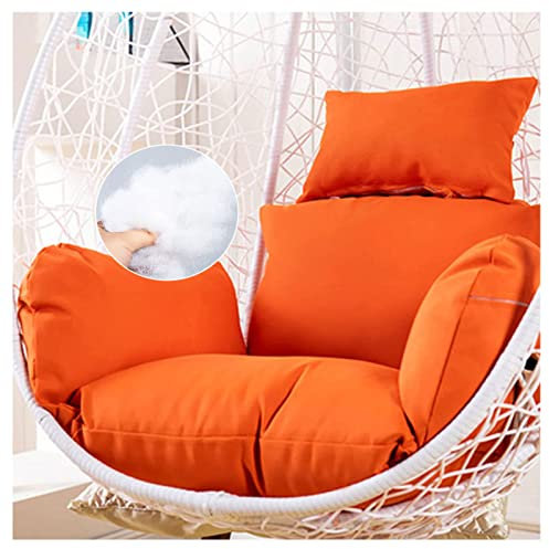 Wasserdichtes orangefarbenes Kissen, Ersatz für Eierstuhlschaukel, große Outdoor-Gartenstuhlauflage für Rattan-Hängemattenstuhl, perfekt für Innen- und Außenbereich, Balkon, Garten