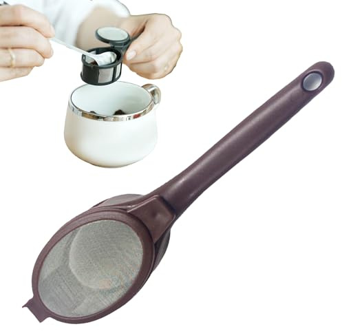 Passoire à café – Cuillère à thé – Filtre portable en maille fine avec poignée ergonomique pour café et thé