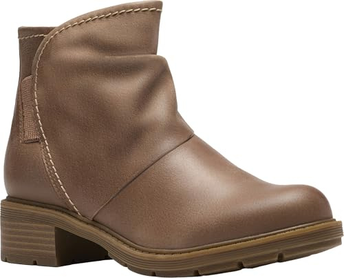 Clarks Womens Hearth Sofia Dark Sand Leather 9 Medium
