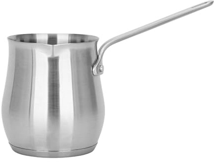 Cafetera compatible con múltiples estufas, acero inoxidable, hervidor de leche, calentador de leche, cafeteras con mango largo