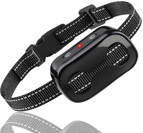 Anti Bark Collars for Dogs, Bark Collar Stop Dog Barking, Shock Collar for Dogs with Vibration & Beep Modes, Harmless Training Adjustable for Small Medium Large Dogs, Black