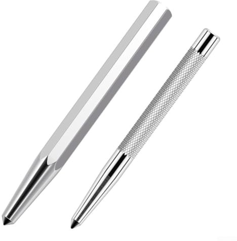 Körner aus Karbonstahl mit hoher Härte und konischer Spitze zum Positionieren und Bohren von Löchern auf Metall, Holz und Kunststoff