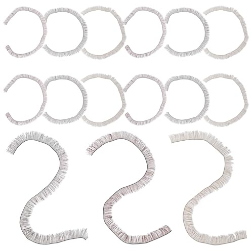 Homoyoyo 15pcs DIY Doll Fake Eyelashes Strips Black Brown Tea Craft Lashes for Realistic Doll Making and Adorable Decoration