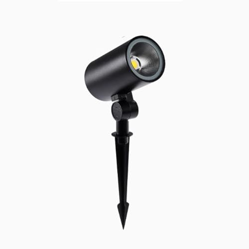 GUODDM Projecteur LED Extérieur À Faisceau Étroit, Projecteur De Pelouse Rond for Arbres, Spots Encastrés for Hôtels, Intérieurs, Cours, Jardins, Parcs, Éclairage De Drapeaux(A White,10W-AC24V)