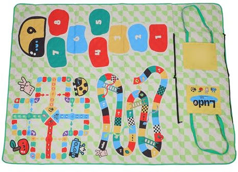 Fdit Tappetino da Picnic 3 in 1, Coperta da Spiaggia Portatile a Prova di umidità, Tappetino da Gioco per Gite Primaverili
