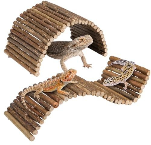 2Pcs Reptile Accessories, 10x20cm and 10x30cm Bearded Dragon Tortoise Hide, Multi-Level Climbing Structures and Secure Hiding Spots, Creating Environmental Enrichment and Natural Behaviors