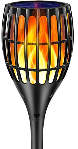 Ollivage Solar Torch Lights, Waterproof Flickering Flames Torches Lights 43 Outdoor Solar Spotlights Landscape Decoration Lighting Dusk to Dawn Auto On/Off for Yard Patio Driveway, 1 Pack
