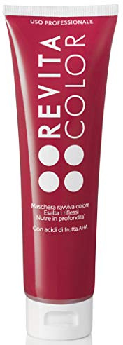 Revitacolor - Maschera Ravviva Colore - Maschera Capelli Colorati Riflessante in Crema - Colore Intenso, Riflessi Esaltati, Effetto Anticrespo - Prodotti per Capelli - 500 Rosso Porpora - 150 ml
