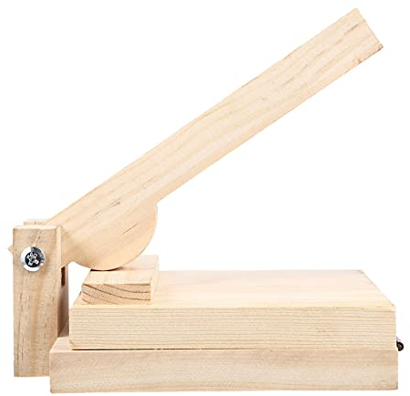 Angoily Prensa de Tortilla de Madera Manual para Hacer Tortillas de Maíz Tortillas de Azúcar Tortitas de Masa de La Piel