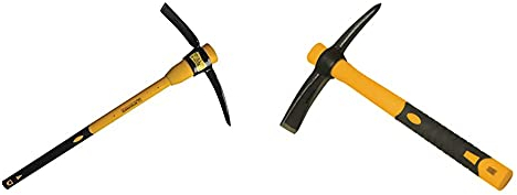 Roughneck ROU64152 Pick Mattock with Comfortable Fibreglass Handle 5lbs/2.27kg & ROU64011 Micro Pick Mattock 14oz/400g